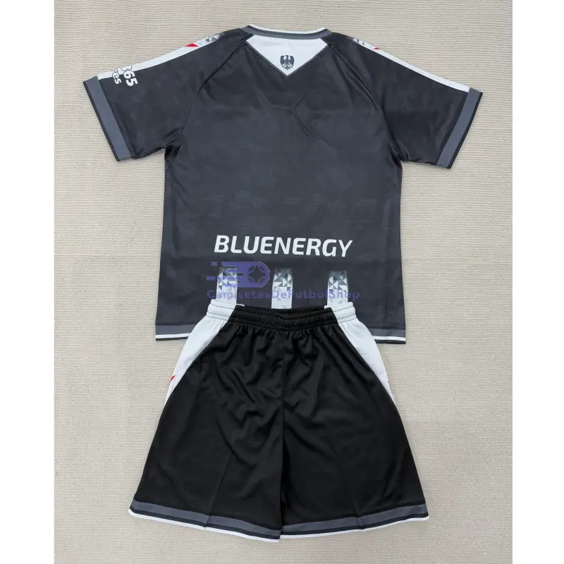 Camiseta Udinese Calcio 2025/2026 1ª Equipación Negro/Blanco Niño Kit