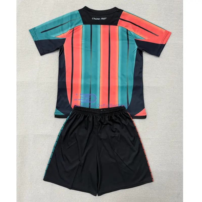 Camiseta Venezia FC 2025/2026 3ª Equipación Naranja/Verde/Negro Niño Kit