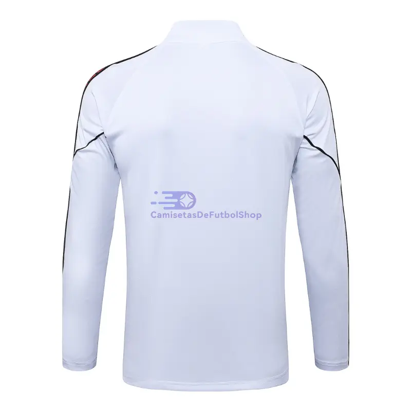 Sudadera De Entrenamiento AC Milan Blanco/Rojo 2025/2026 