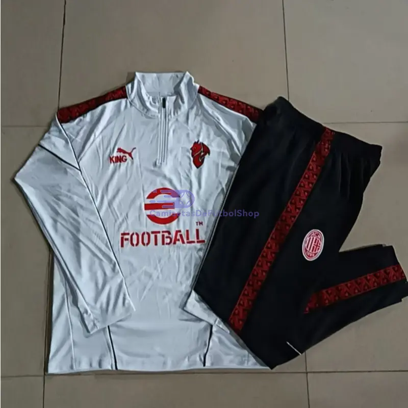 Sudadera De Entrenamiento AC Milan Blanco/Rojo 2025/2026 