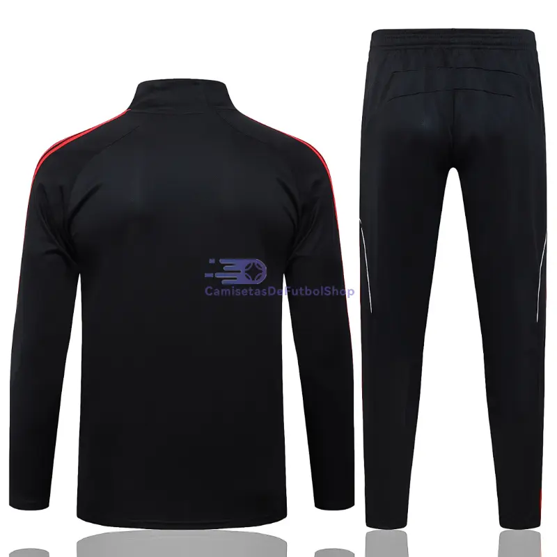 Sudadera De Entrenamiento Liverpool 2025/2026 Kit Negro/Rojo Versión Retro