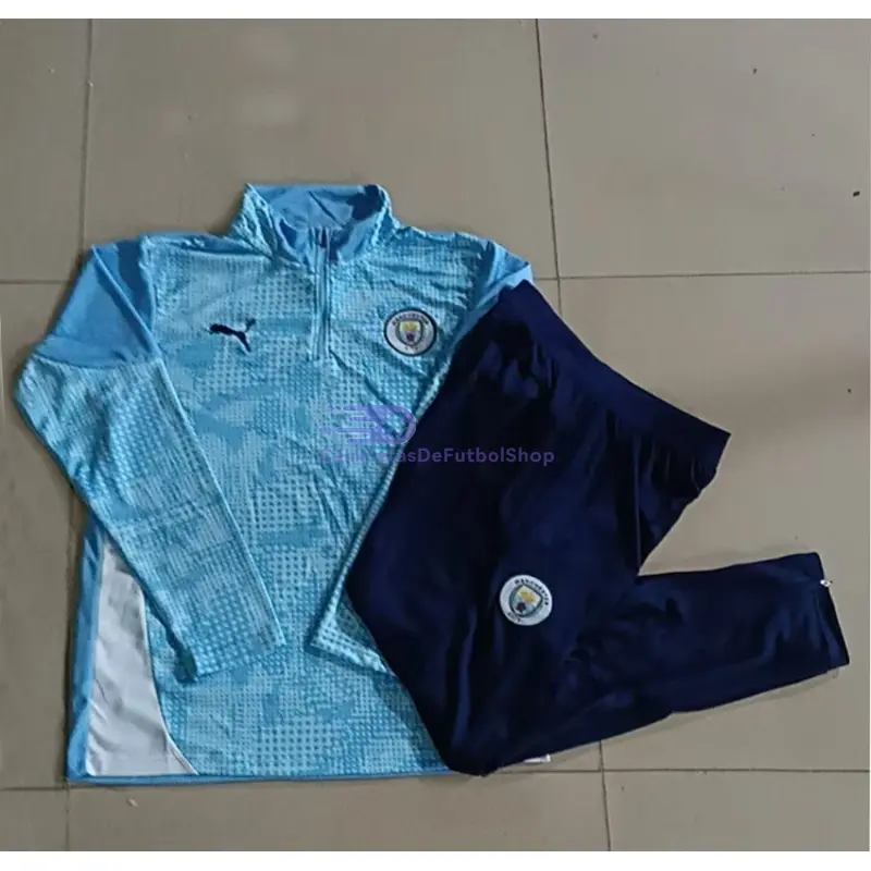 Sudadera De Entrenamiento Manchester City Azul Claro con Estampado 2025/2026