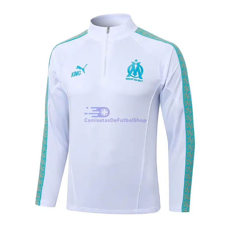 Sudadera De Entrenamiento Marsella Blanco/Verde 2025/2026 