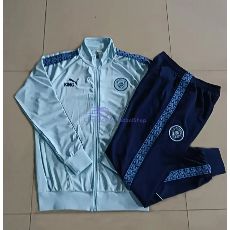 Chandal Manchester City 2025/2026 Niño Azul Claro con Estampado en Manga