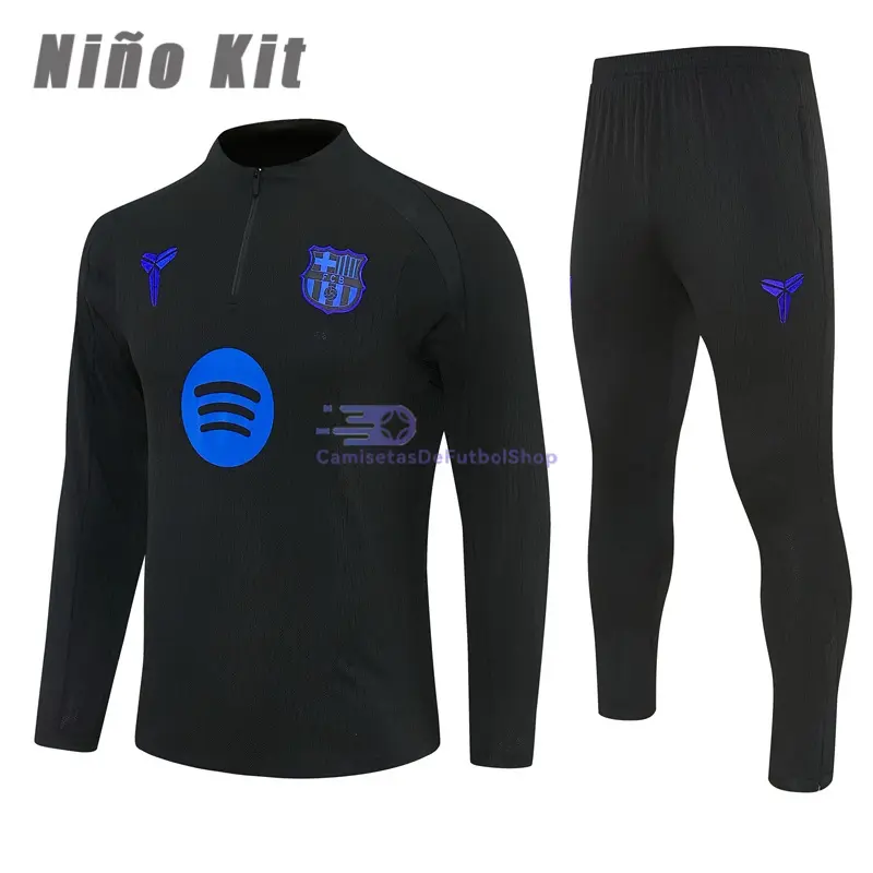 Sudadera De Entrenamiento Barcelona x Kobe Bryan 2025/2026 Niño Kit Negro/Azul