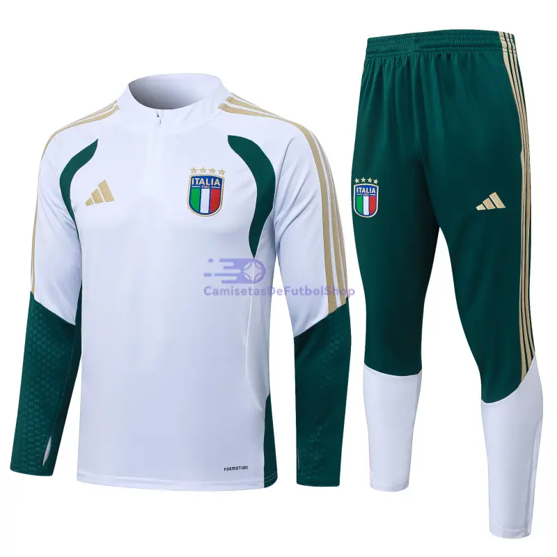 Sudadera de Entrenamiento Italia 2026 Kit Blanco/Verde
