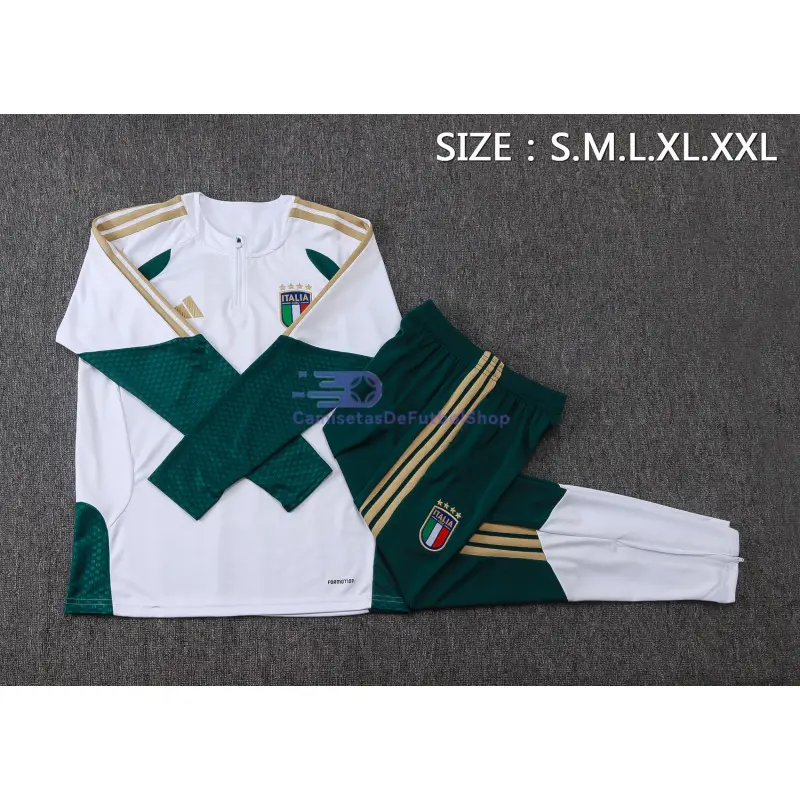 Sudadera de Entrenamiento Italia 2026 Kit Blanco/Verde