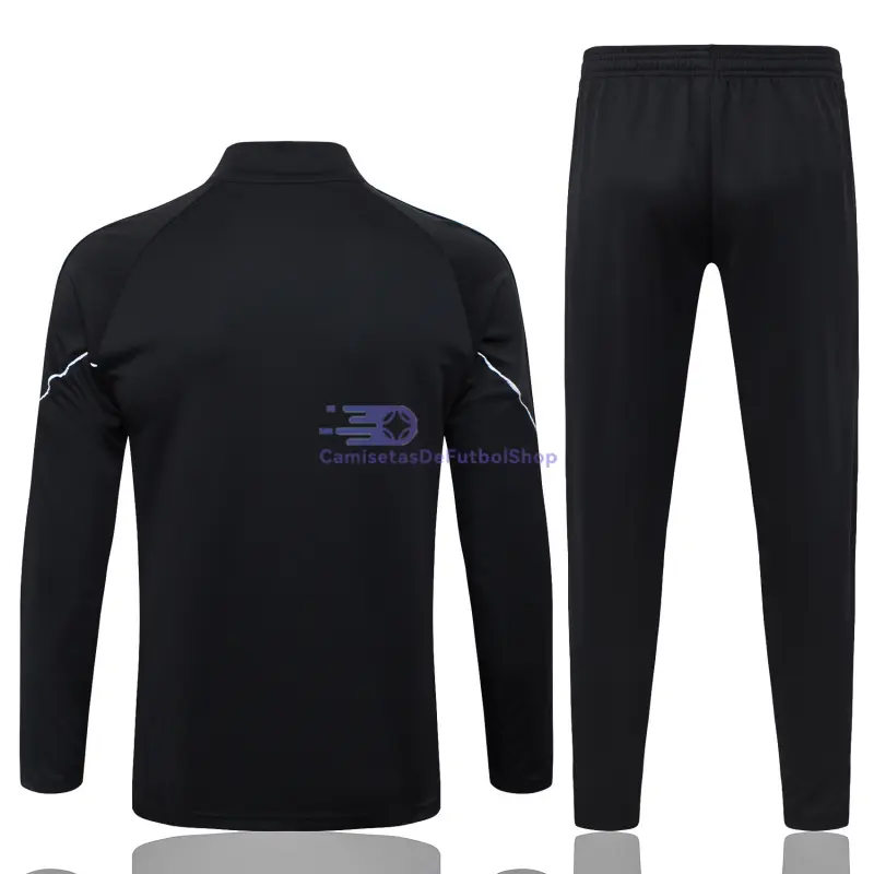 Sudadera De Entrenamiento Manchester City 2025/2026 Kit Negro con Estampado en Manga