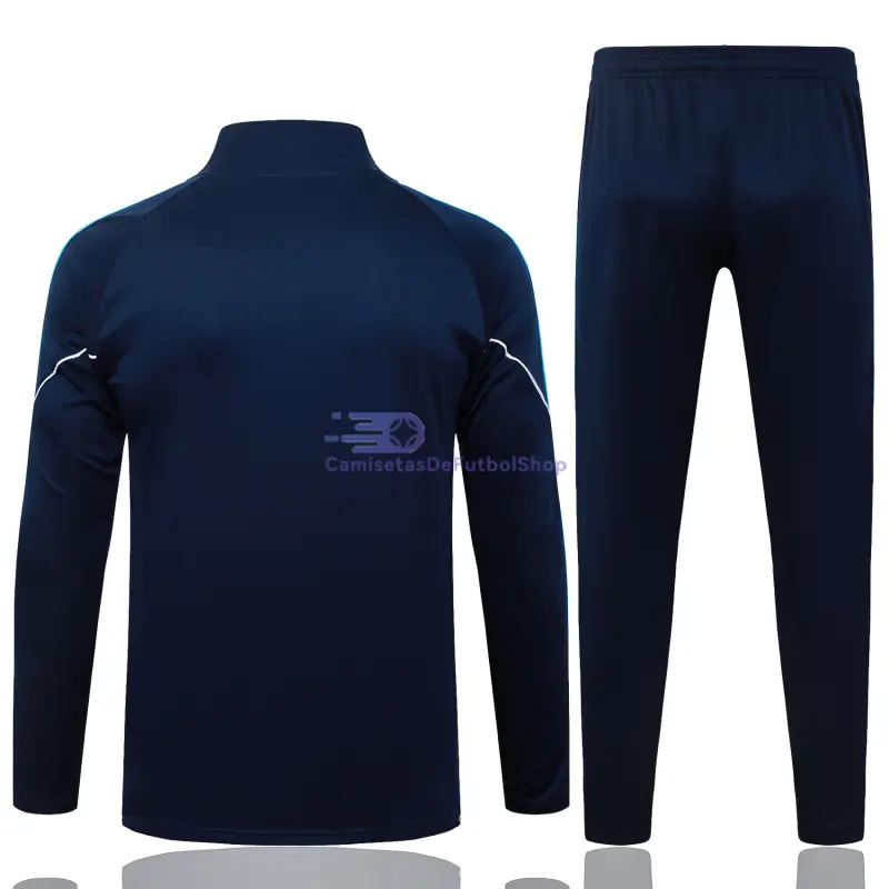 Sudadera De Entrenamiento Olympique Marsella 2025/2026 Kit Azul Marino/Verde