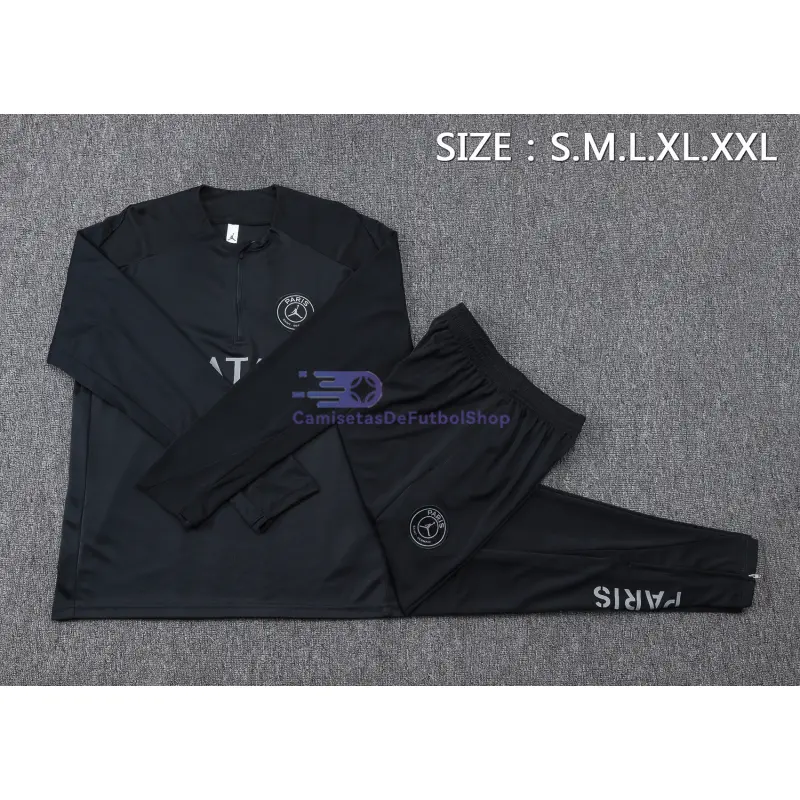 Sudadera De Entrenamiento PSG x Jordan 2025/2026 Kit Negro