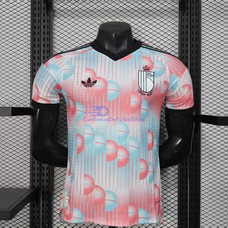 Camiseta Bélgica 2026 2ª Equipación Rosa/Azul Claro (EDICIÓN JUGADOR)