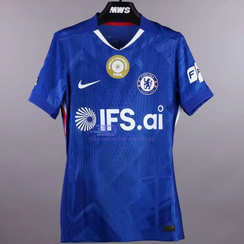 Camiseta Chelsea 2025/2026 1ª Equipación Azul con Parche World Champions 