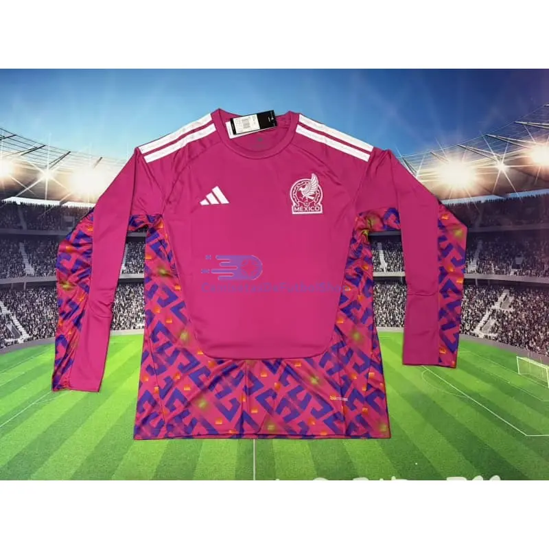 Camiseta de Portero México Mundial 2026 1ª Equipación ML Rosa 