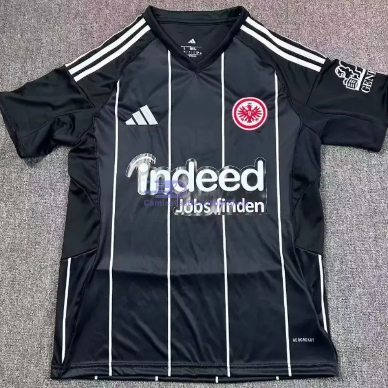 Camiseta Eintracht Fráncfort 2025/2026 Negro/Blanco Edición UCL