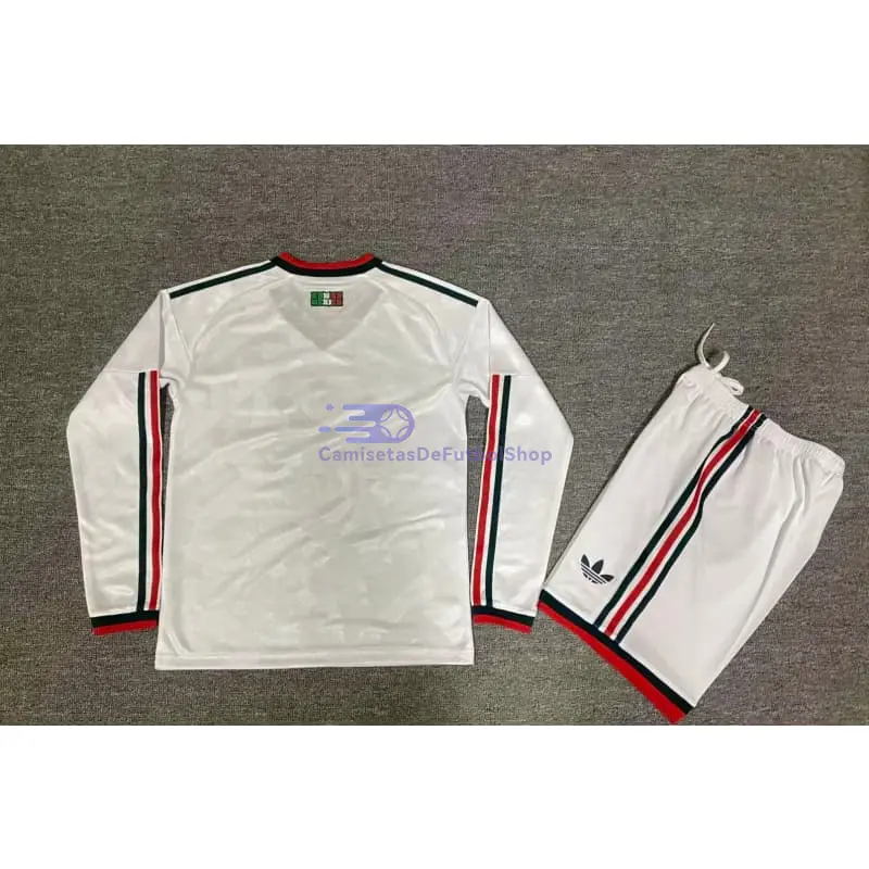 Camiseta México 2026 ML Blanco Niño Kit