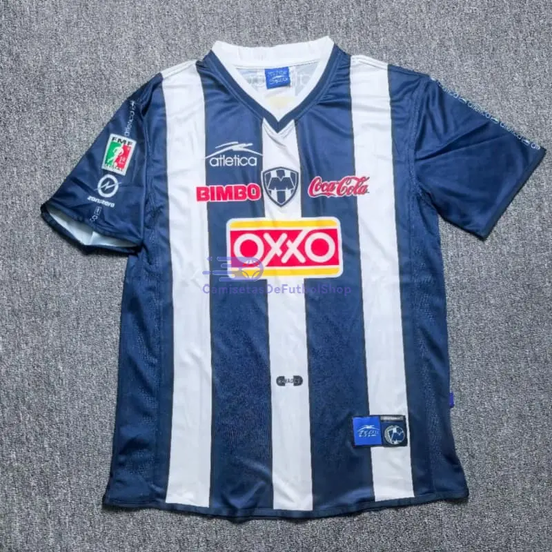 Camiseta Monterrey 2000/2001 1ª Equipación Retro Azul Marino/Blanco