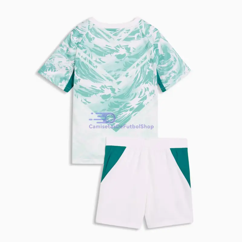 Camiseta Portugal Mundial 2026 2ª Equipación Verde/Blanco Niño Kit