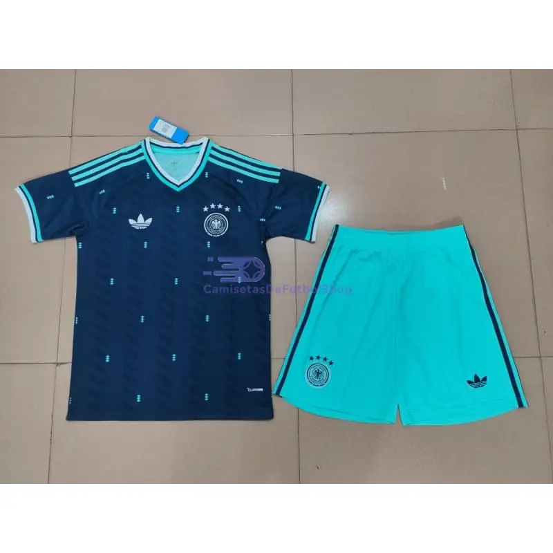 Camiseta Alemania Mundial 2026 2ª Equipación Azul Niño Kit