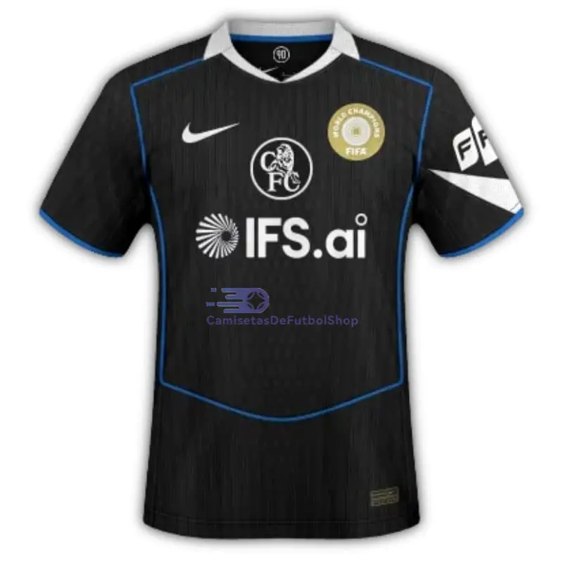 Camiseta Chelsea 2025/2026 3ª Equipación Negro con Parche World Champions