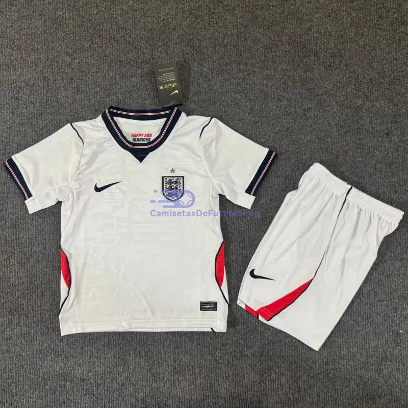 Camiseta Inglaterra Mundial 2026 1ª Equipación Blanco Niño Kit
