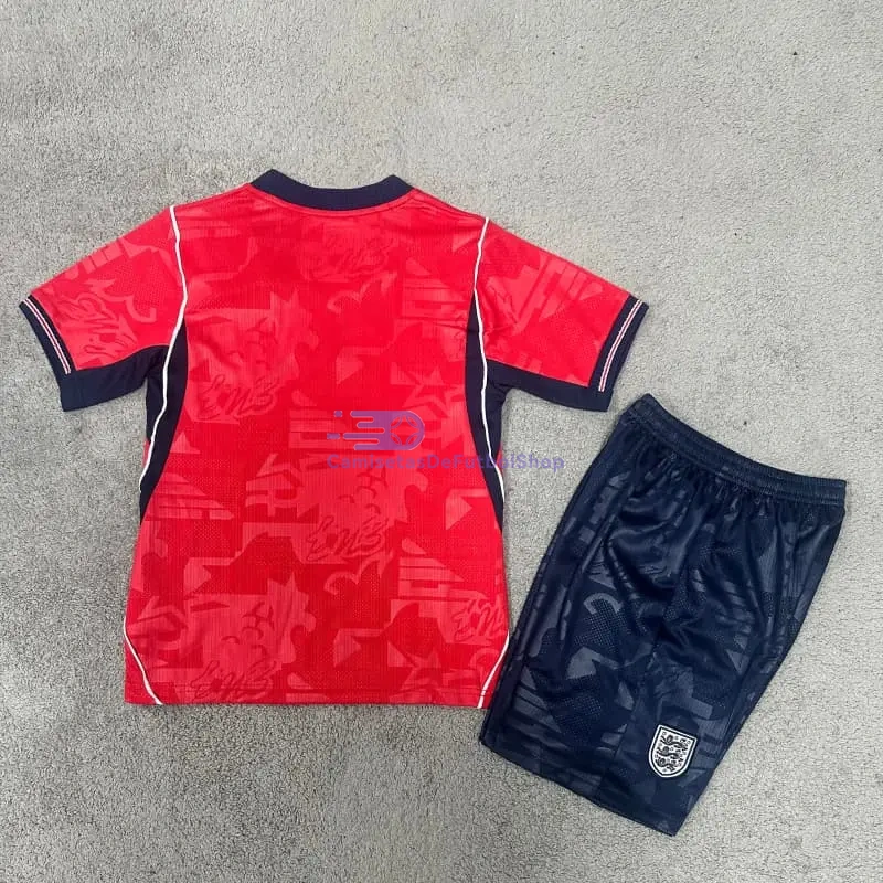 Camiseta Inglaterra Mundial 2026 2ª Equipación Rojo/Azul Niño Kit