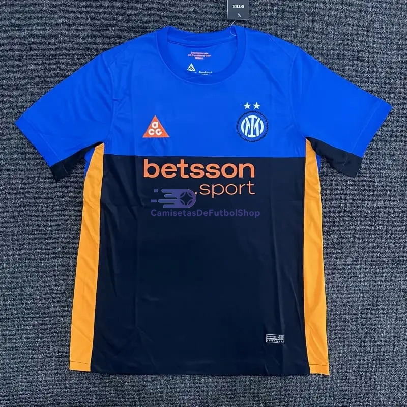 Camiseta Inter de milan 2025/2026 4ª Equipación Azul/Negro/Naranja