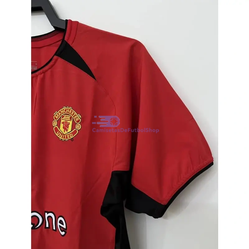 Camiseta Manchester United 2002/04 1ª Equipación Retro Rojo