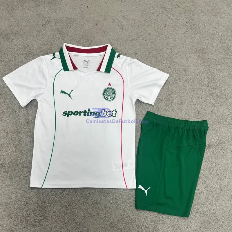 Camiseta Palmeiras 2026/2027 2ª Equipación Blanco Niño Kit