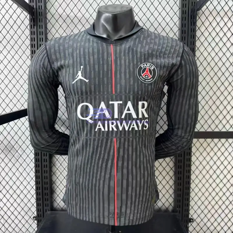 Camiseta PSG 2025/2026 4ª Equipación ML Negro (EDICIÓN JUGADOR)