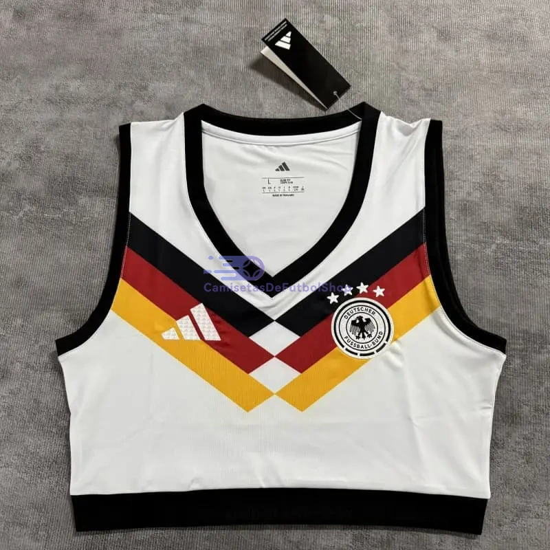 Top corto Alemania Mundial 2026 1ª Equipación Blanco Mujer