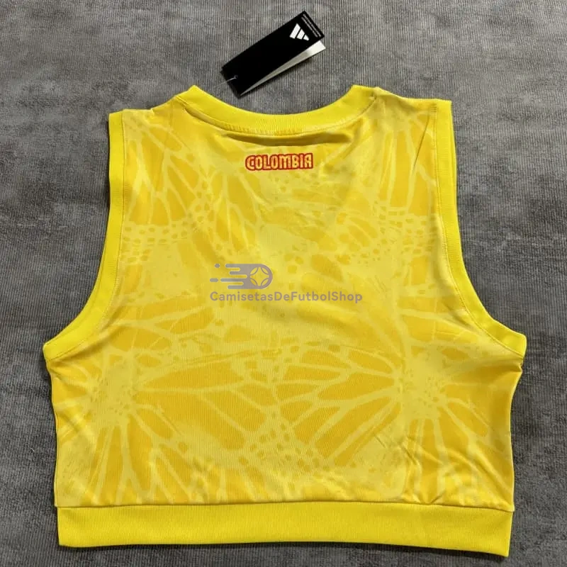 Top corto Colombia Mundial 2026 1ª Equipación Amarillo Mujer