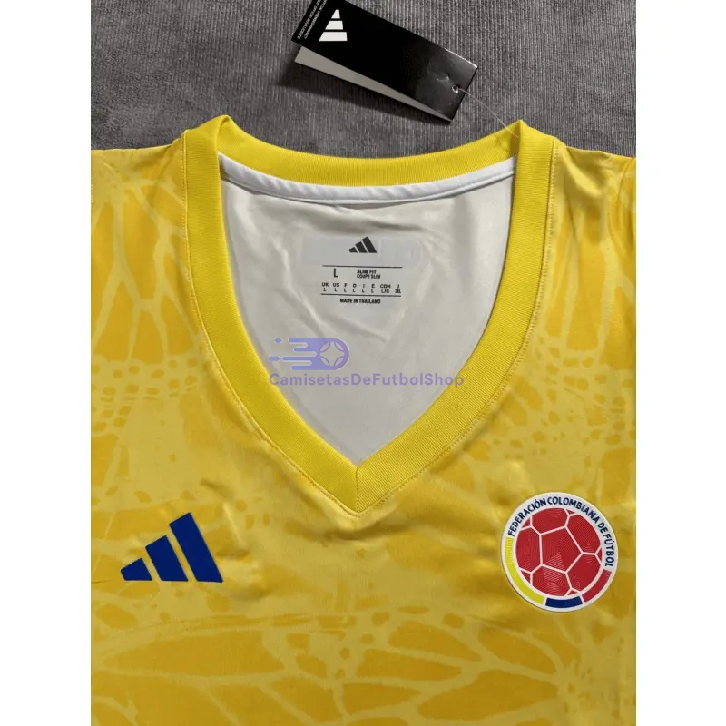 Top corto Colombia Mundial 2026 1ª Equipación Amarillo Mujer