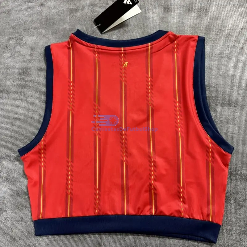 Top corto España 2026 1ª Equipación Mundial Rojo/Azul Mujer