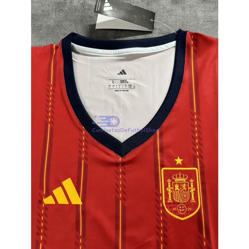 Top corto España Mundial 2026 1ª Equipación Rojo/Azul Mujer
