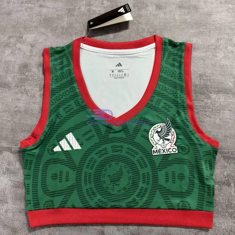 Top corto México Mundial 2026 1ª Equipación Verde Mujer