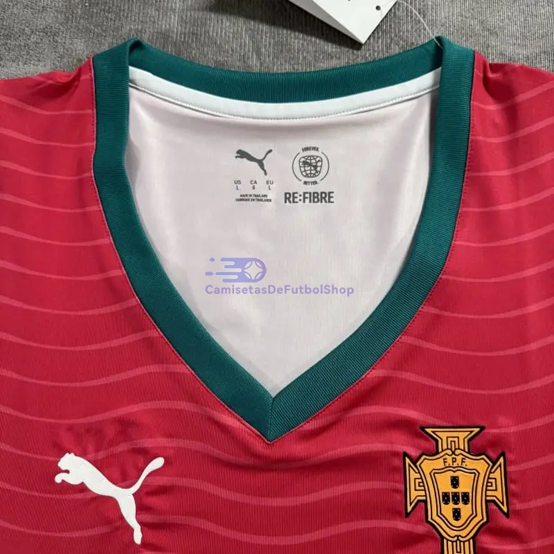 Top corto Portugal Mundial 2026 1ª Equipación Amarillo Rojo/Verde Mujer