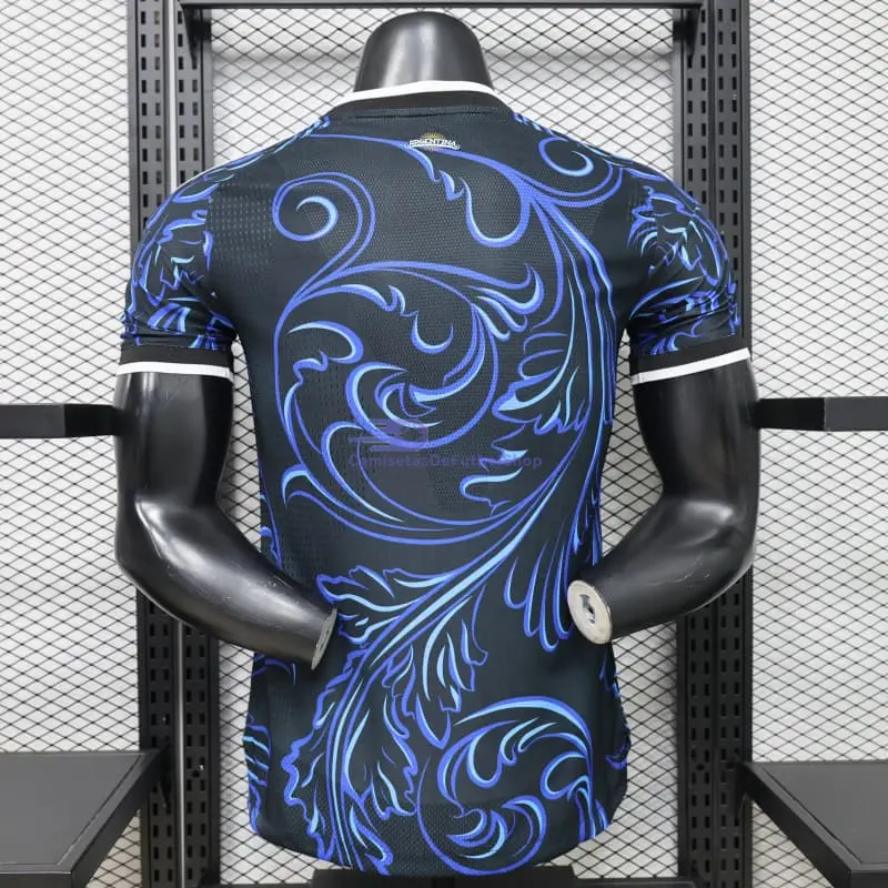 Camiseta Argentina Mundial 2026 2ª Equipación Negro/Azul con FIFA2022 (EDICIÓN JUGADOR)