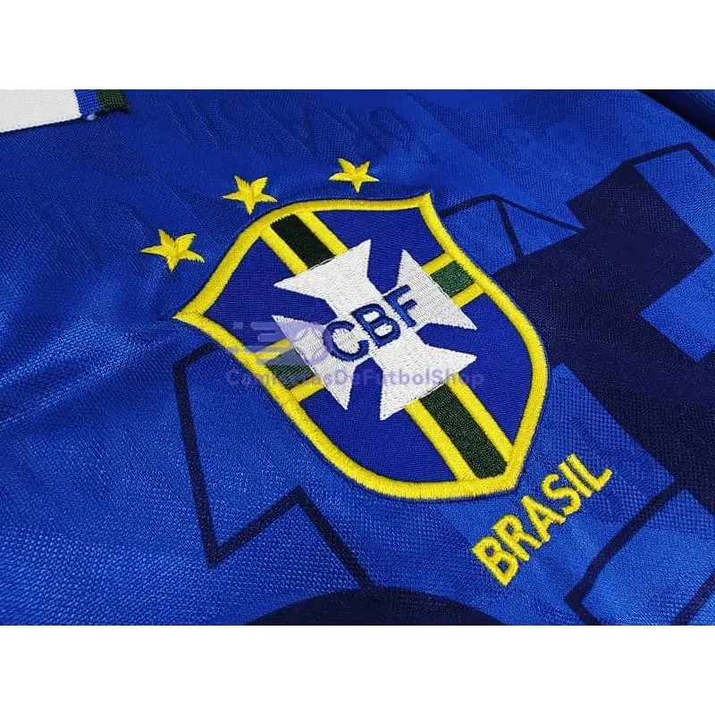 Camiseta Brasil 1992 2ª Equipación Retro Azul