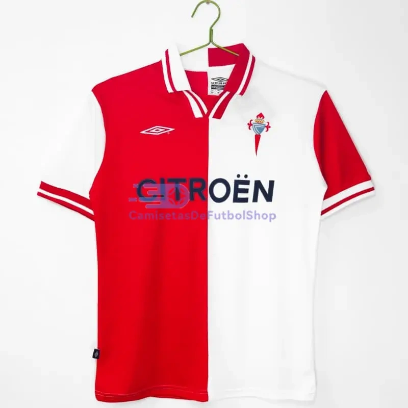 Camiseta Celta de Vigo 2001/02 3ª Equipación Retro Rojo/Blanco