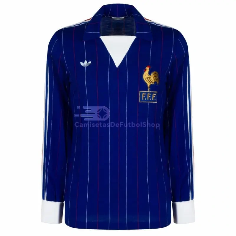 Camiseta Francia 1980/82 1ª Equipación Retro ML Azul