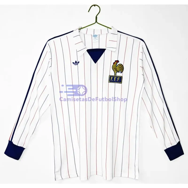 Camiseta Francia 1980/82 2ª Equipación Retro ML Blanco