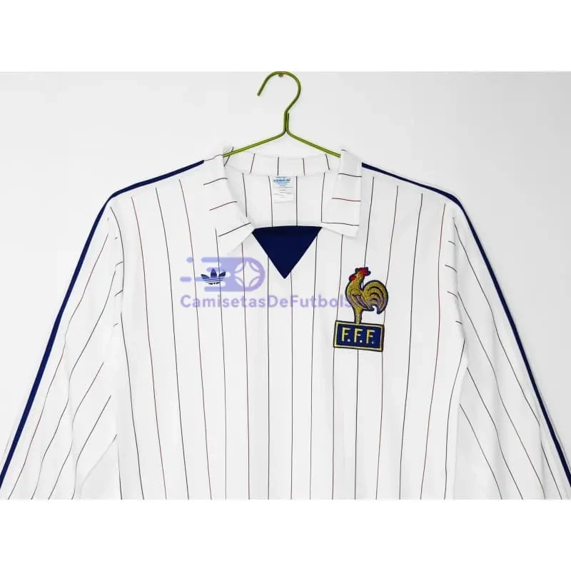 Camiseta Francia 1980/82 2ª Equipación Retro ML Blanco