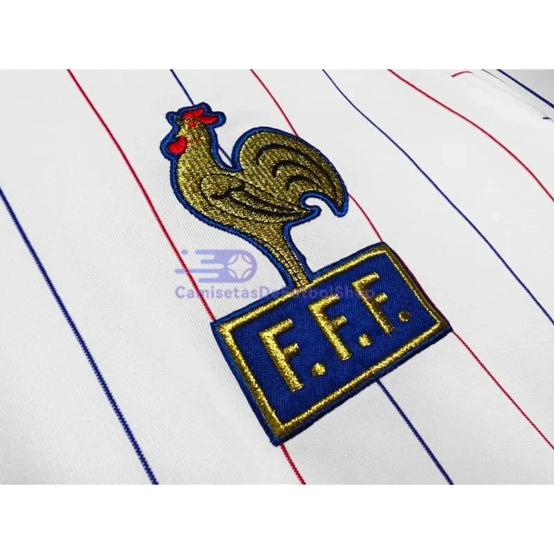 Camiseta Francia 1980/82 2ª Equipación Retro ML Blanco