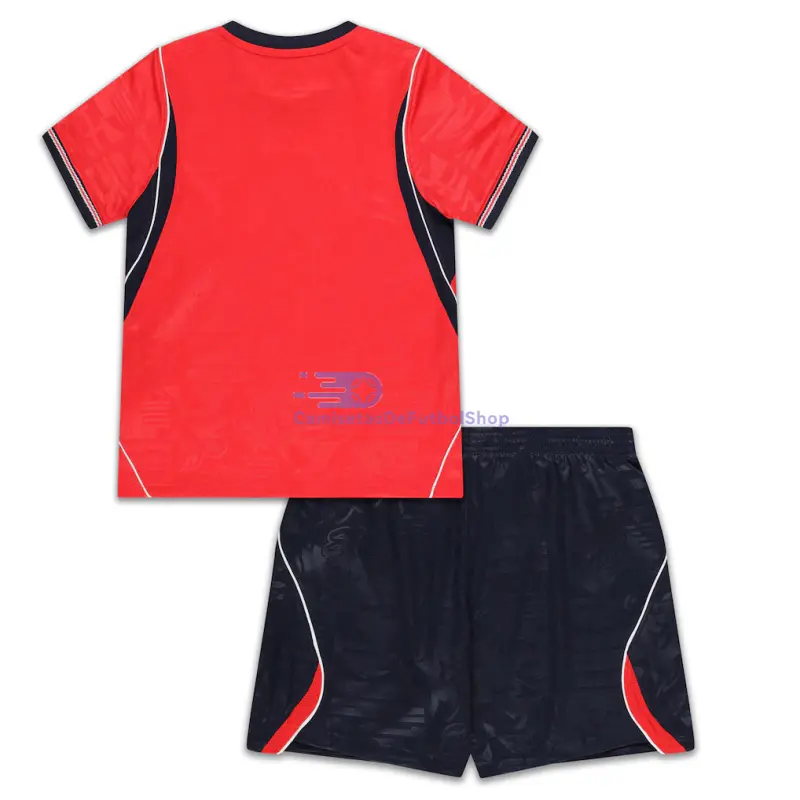 Camiseta Inglaterra Mundial 2026 2ª Equipación Rojo/Azul Niño Kit