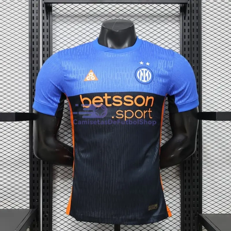 Camiseta Inter de Milan 2025/2026 4ª Equipación Azul/Negro/Naranja (EDICIÓN JUGADOR)