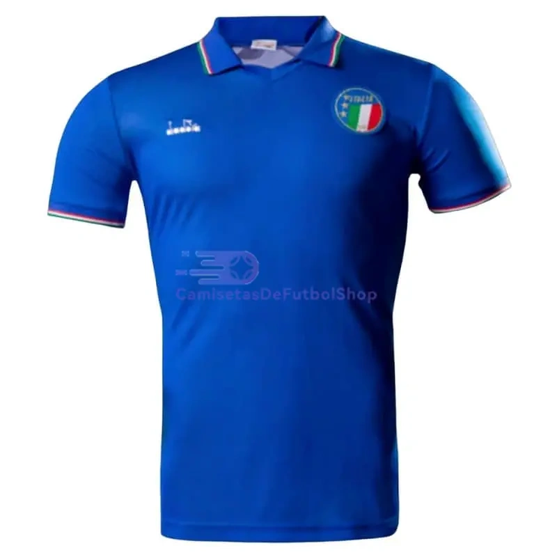 Camiseta Italia 1990 1ª Equipación Retro Azul