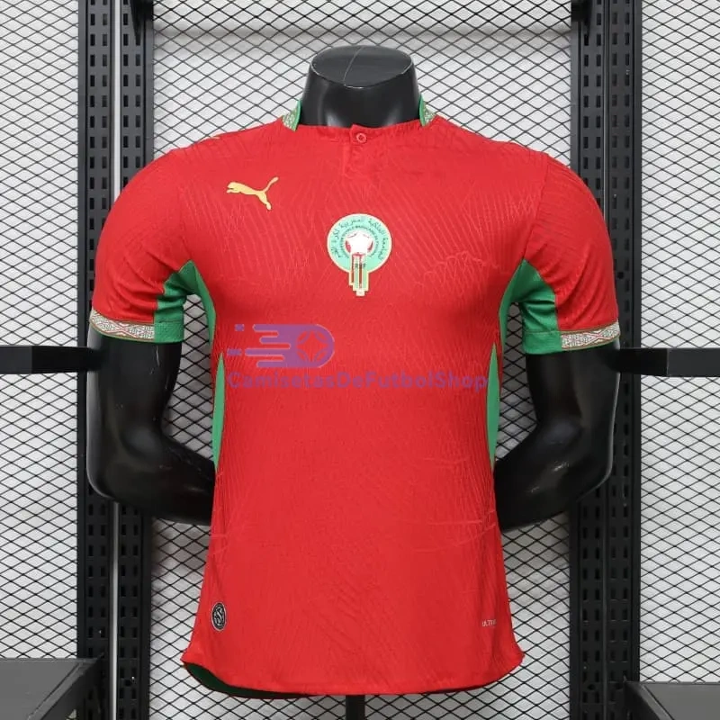 Camiseta Marruecos Mundial 2026 1ª Equipación Rojo (EDICIÓN JUGADOR)