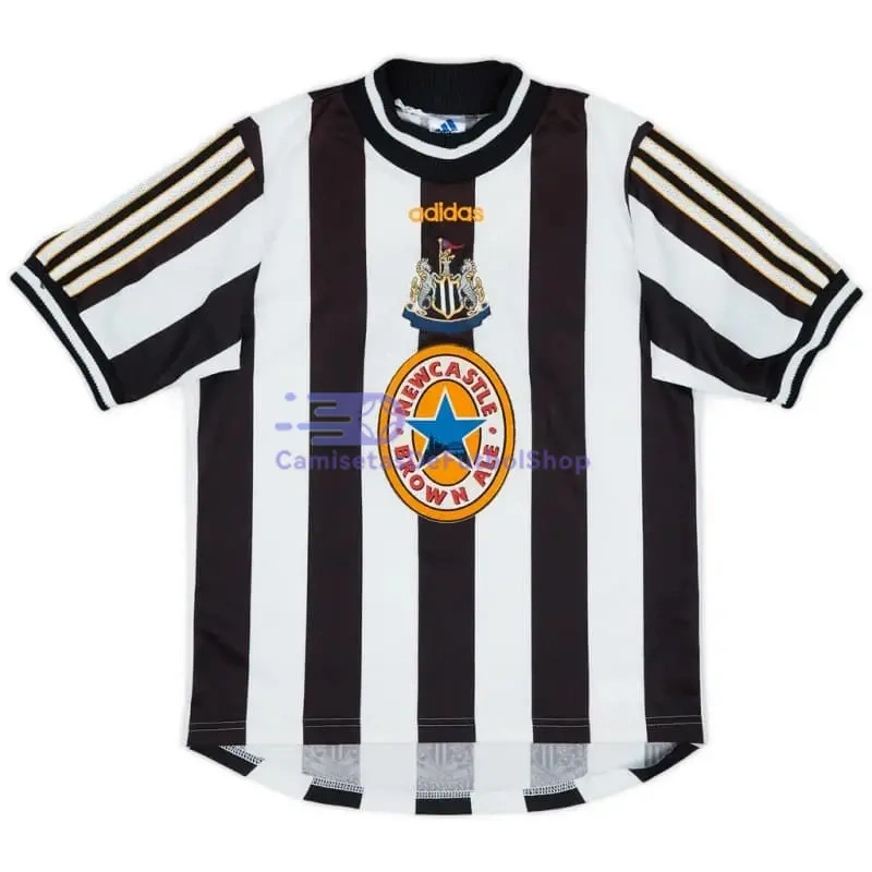 Camiseta Newcastle United 1997/99 1ª Equipación Retro Negro/Blanco