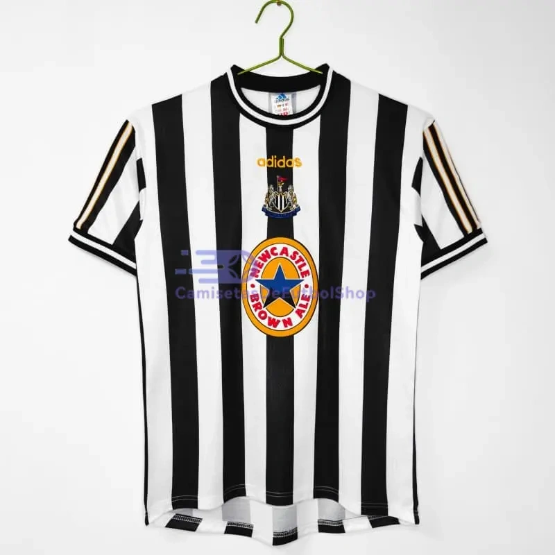 Camiseta Newcastle United 1997/99 1ª Equipación Retro Negro/Blanco