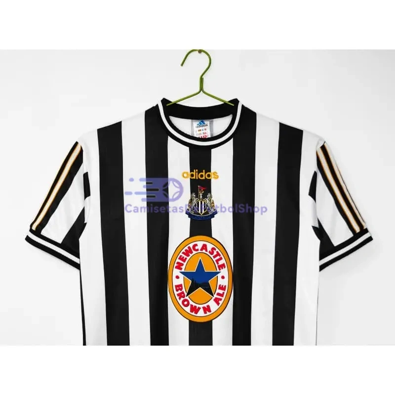 Camiseta Newcastle United 1997/99 1ª Equipación Retro Negro/Blanco